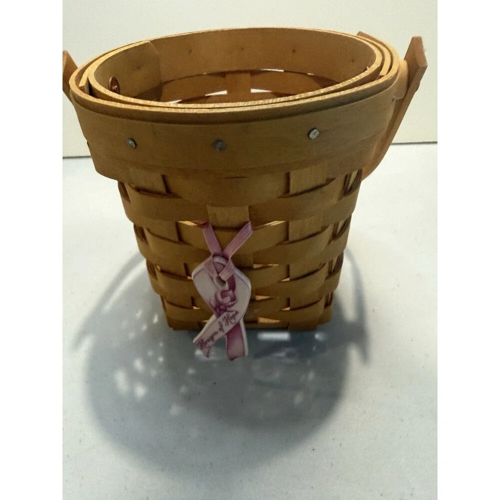 Longaberger American Cancer “Hope” Pen Pal Basket 2001